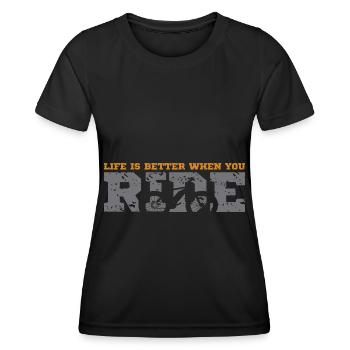 Fatbike Fat Tire Bike Fette Reifen Fahrrad better - Frauen Funktions-T-Shirt - Schwarz - Vorne - AI Model Female 172 light (172cm)