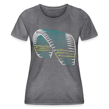Bantam Nova Paraglider - Frauen Funktions-T-Shirt - dunkle Melange  - Vorne - AI Model Female 172 light (172cm)