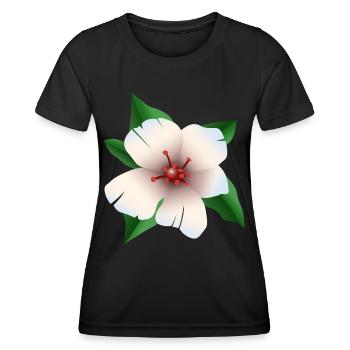 Hibiscus - Fleur d’hibiscus - T-shirt sport Femme - noir - Devant - AI Model Female 172 light (172cm)