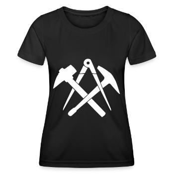 Couvreurs Signes artisanaux signes de corporation - T-shirt sport Femme - noir - Devant - AI Model Female 172 light (172cm)