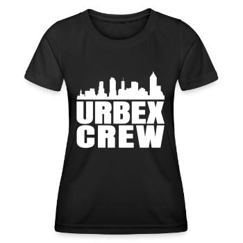 Urbex Crew Cityscape - Frauen Funktions-T-Shirt - Schwarz - Vorne - AI Model Female 172 light (172cm)