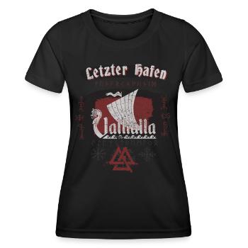 Wikinger - Odin Thor Walhalla Krieger Geschenk - Frauen Funktions-T-Shirt - Schwarz - Vorne - AI Model Female 172 light (172cm)