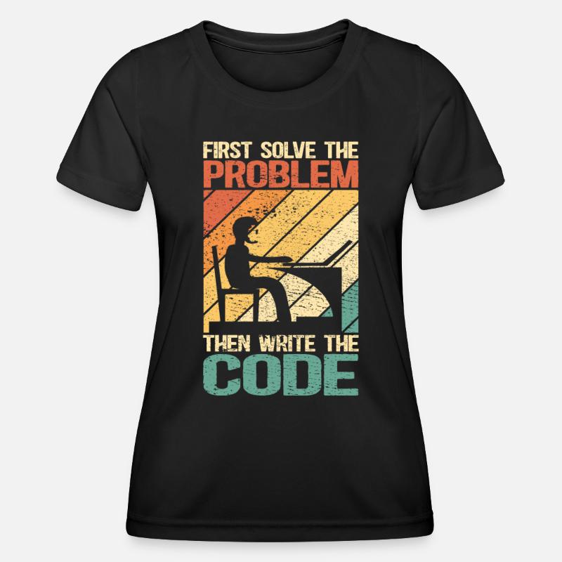 Software-Entwickler Programmierer programmieren - Frauen Funktions-T-Shirt - Schwarz