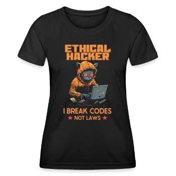 Ethical Hacking Analyst Ethical Cyber Security - Women's Functional T-Shirt - black - Front - AI Model Female 172 light (172cm)
