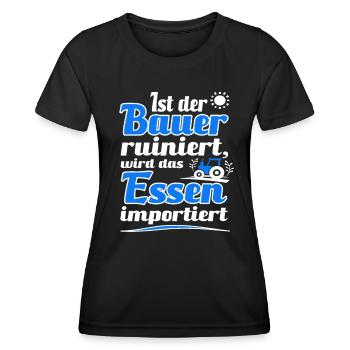 Landwirte Demonstration Agrar Bauern Demo Protest - Frauen Funktions-T-Shirt - Schwarz - Vorne - AI Model Female 172 light (172cm)