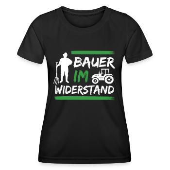 Bauern und Landwirte Demo Protest - Frauen Funktions-T-Shirt - Schwarz - Vorne - AI Model Female 172 light (172cm)