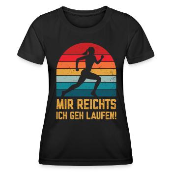 Mir reichts ich geh Laufen Sport - Frauen Funktions-T-Shirt - Schwarz - Vorne - AI Model Female 172 light (172cm)