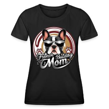 Maman Bouledogue Français - T-shirt sport Femme - noir - Devant - AI Model Female 172 light (172cm)