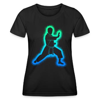 Taekwondo Arts Martiaux Enfants Garçons Karaté - T-shirt sport Femme - noir - Devant - AI Model Female 172 light (172cm)