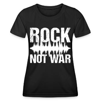 Rock Not War Rock N Roll Music - T-shirt sport Femme - noir - Devant - AI Model Female 172 light (172cm)