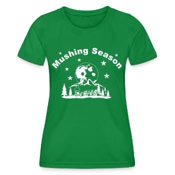 Schlittenhunde Saison - Frauen Funktions-T-Shirt - Kelly Green - Vorne - AI Model Female 172 dark (172cm)