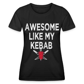 Toll wie mein Kebab Koch Kebab - Frauen Funktions-T-Shirt - Schwarz - Vorne - AI Model Female 172 light (172cm)