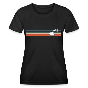 Retroger Chantier - T-shirt sport Femme - noir - Devant - AI Model Female 172 light (172cm)