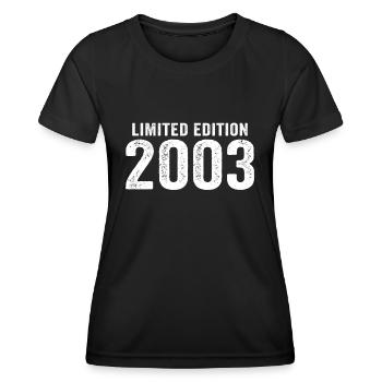 t-shirt Limited Edition 2003 made in 2003 - Frauen Funktions-T-Shirt - Schwarz - Vorne - AI Model Female 172 light (172cm)