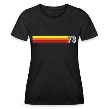 T-shirt rétro 1973 73 millésime 1973 - T-shirt sport Femme - noir - Devant - AI Model Female 172 light (172cm)