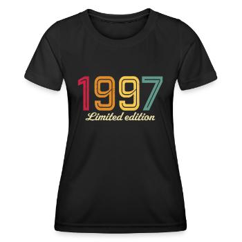 édition limitée 1997 rétro 1997 - T-shirt sport Femme - noir - Devant - AI Model Female 172 light (172cm)