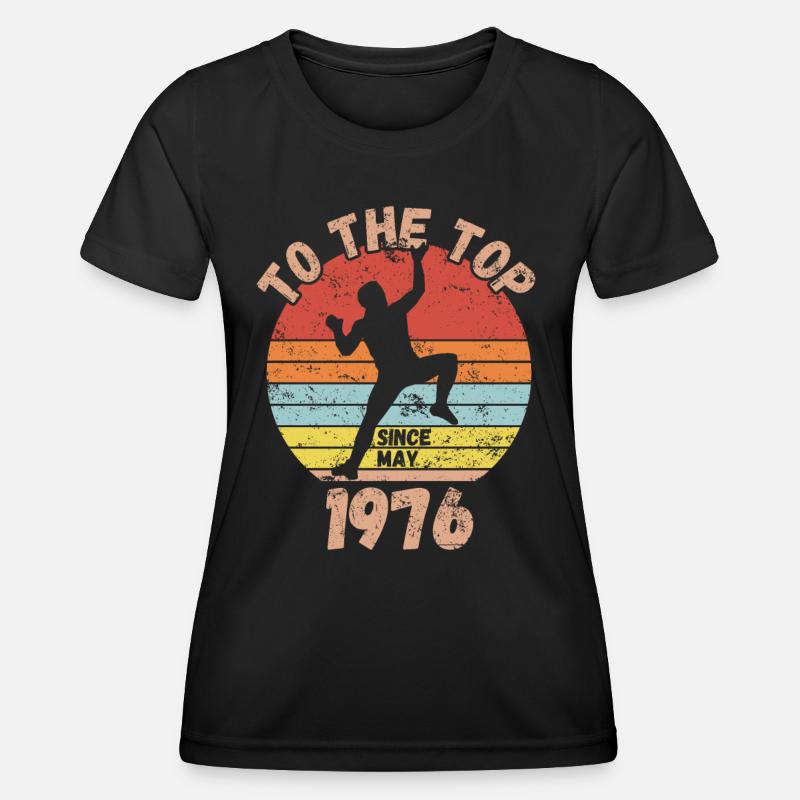 Birthday Climbing Bouldering since May 1976 - Women's Functional T-Shirt - black