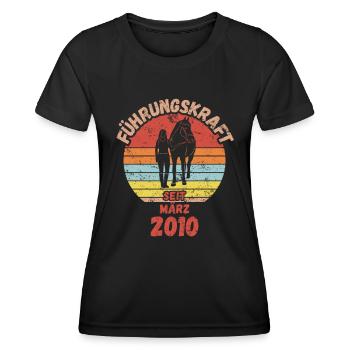 Führungskraft Reiten Geburtstag März 2010 - Frauen Funktions-T-Shirt - Schwarz - Vorne - AI Model Female 172 light (172cm)