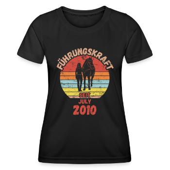 Führungskraft Reiten Geburtstag Juli 2010 - Frauen Funktions-T-Shirt - Schwarz - Vorne - AI Model Female 172 light (172cm)