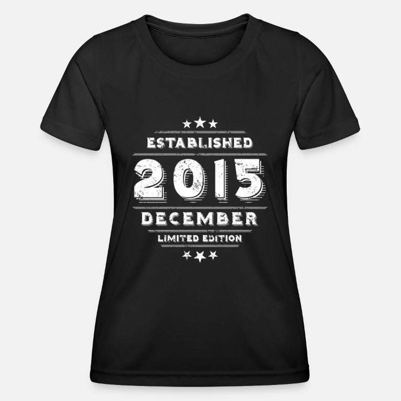 Birthday in December 2015 - December - Women's Functional T-Shirt - black