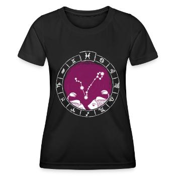 Zodiac sign Pisces - Zodiac sign - Natal period - Women's Functional T-Shirt - black - Front - AI Model Female 172 light (172cm)
