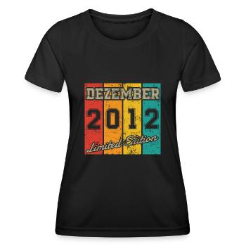 Birthday: December 2012 - Limited Edition Retro - Women's Functional T-Shirt - black - Front - AI Model Female 172 light (172cm)