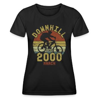 Birthday Downhill Bike Bike March 2000 - Women's Functional T-Shirt - black - Front - AI Model Female 172 light (172cm)