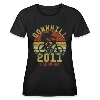 Birthday Downhill Bike Bike February 2011 - Women's Functional T-Shirt - black - Front - AI Model Female 172 light (172cm)