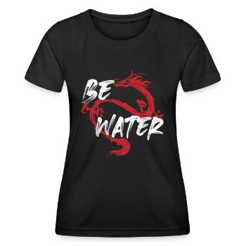 Sei Wasserdrache Kampfkunst Kung Fu Wing Chun - Frauen Funktions-T-Shirt - Schwarz - Vorne - AI Model Female 172 light (172cm)