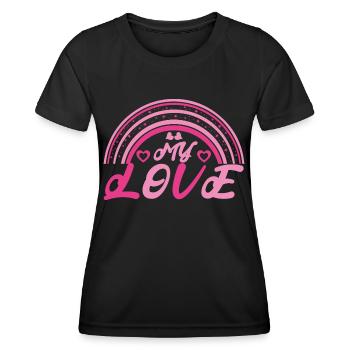 Mein Liebling. Freundin Geschenk. Geschenk Buddy. - Frauen Funktions-T-Shirt - Schwarz - Vorne - AI Model Female 172 light (172cm)