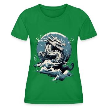 Himmelsdrache im Aufwind - Frauen Funktions-T-Shirt - Kelly Green - Vorne - AI Model Female 172 dark (172cm)