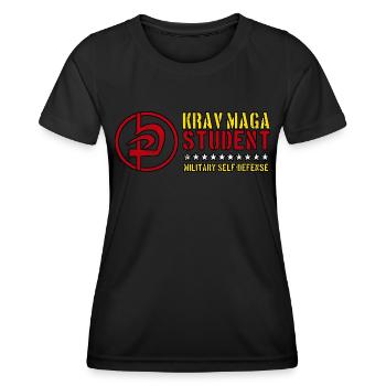 Krav Maga Student Martial Art Defense Personal - Women's Functional T-Shirt - black - Front - AI Model Female 172 light (172cm)