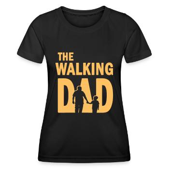 La marche papa Pour la fête des pères - T-shirt sport Femme - noir - Devant - AI Model Female 172 light (172cm)