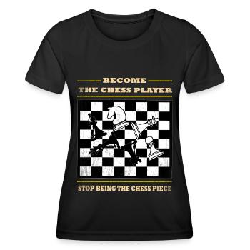 Chess Chess Player Chess Board Chess Tournament - Women's Functional T-Shirt - black - Front - AI Model Female 172 light (172cm)
