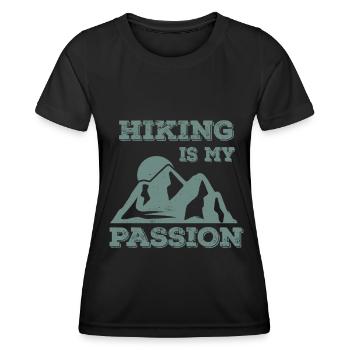 Klettern Kletterer Berge Kletterwand Kletterdad - Frauen Funktions-T-Shirt - Schwarz - Vorne - AI Model Female 172 light (172cm)