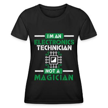 Electric Electrician Eloktronics Electric Power Electrics - Women's Functional T-Shirt - black - Front - AI Model Female 172 light (172cm)
