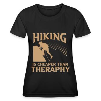 Klettern Kletterer Berge Kletterwand Kletterdad - Frauen Funktions-T-Shirt - Schwarz - Vorne - AI Model Female 172 light (172cm)