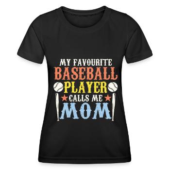 Baseball Baseball Bat Joueur de baseball - T-shirt sport Femme - noir - Devant - AI Model Female 172 light (172cm)