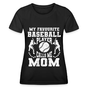 Baseball Baseballschläger Baseballspieler - Frauen Funktions-T-Shirt - Schwarz - Vorne - AI Model Female 172 light (172cm)