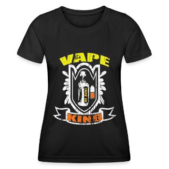 e-zigaretten e-shisha rauchen dampfen - Frauen Funktions-T-Shirt - Schwarz - Vorne - AI Model Female 172 light (172cm)