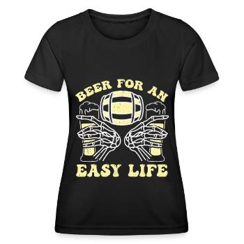 Beer Beer Drinker Party Pub Alcohol - Women's Functional T-Shirt - black - Front - AI Model Female 172 light (172cm)