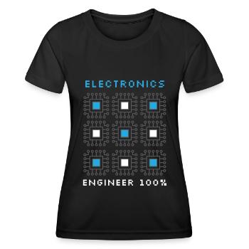 Electrical Engineer Electrical Engineer Electrical Engineering - Women's Functional T-Shirt - black - Front - AI Model Female 172 light (172cm)