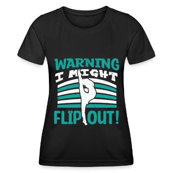 Gymnastik Turnen Barren Trampolin Ringe Turner - Frauen Funktions-T-Shirt - Schwarz - Vorne - AI Model Female 172 light (172cm)