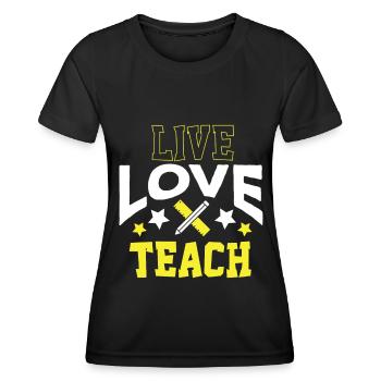 Enseignant École primaire Enseignant Enseignant École secondaire - T-shirt sport Femme - noir - Devant - AI Model Female 172 light (172cm)