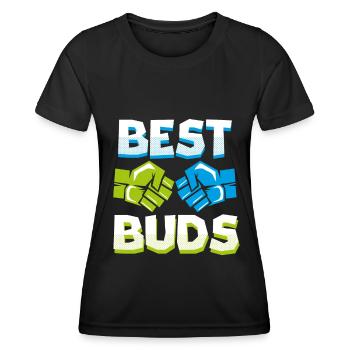 Beste Freunde Best Buds Beste Freundinin - Frauen Funktions-T-Shirt - Schwarz - Vorne - AI Model Female 172 light (172cm)