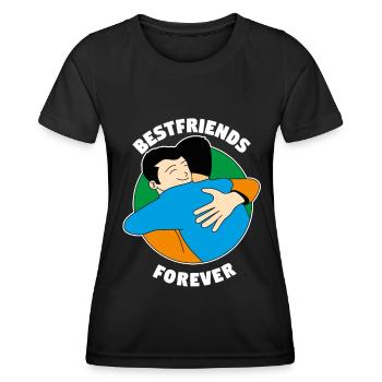 Beste Freunde Best Buds Beste Freundinin - Frauen Funktions-T-Shirt - Schwarz - Vorne - AI Model Female 172 light (172cm)