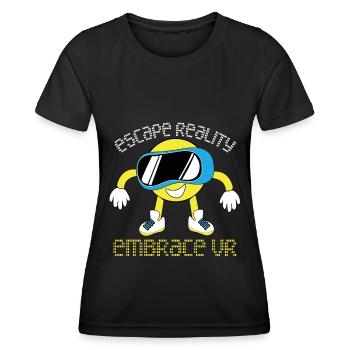 VR Brille Virtual Reality Gaming - Frauen Funktions-T-Shirt - Schwarz - Vorne - AI Model Female 172 light (172cm)