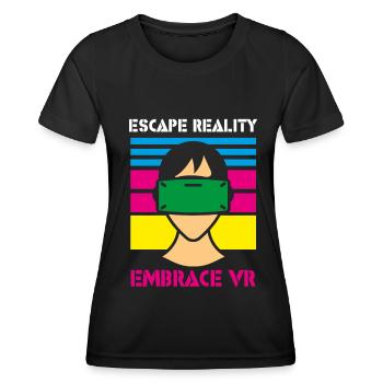VR Brille Virtual Reality Gaming - Frauen Funktions-T-Shirt - Schwarz - Vorne - AI Model Female 172 light (172cm)
