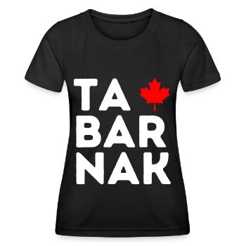 Tabarnak Je Me Barre Au Canada Feuille D'érable - T-shirt sport Femme - noir - Devant - AI Model Female 172 light (172cm)
