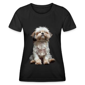 Shih Tzu - Frauen Funktions-T-Shirt - Schwarz - Vorne - AI Model Female 172 light (172cm)